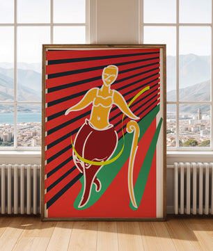 Modern abstract art with dynamic lines and vivid colors - Mi tienda