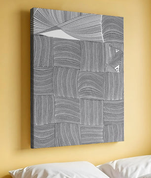 Art géométrique abstrait avec des motifs courbes