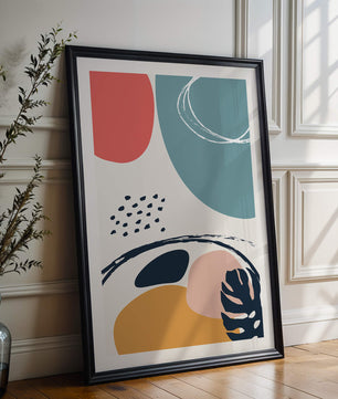 Abstract shapes and colors in modern art design