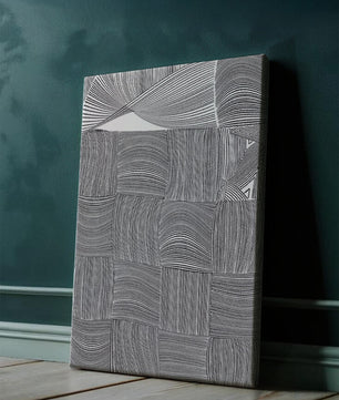 Art géométrique abstrait avec des motifs courbes
