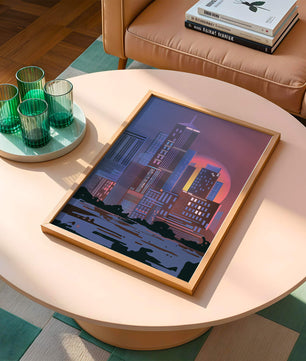 Modern Cityscape at Sunset with Skyscrapers and Vibrant Sky - Mi tienda