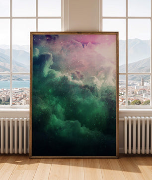 Mystical Cosmic Clouds Illuminated by Colorful Nebula