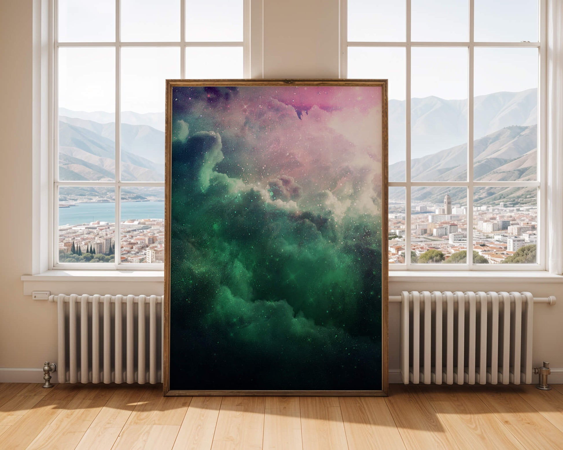 Mystical Cosmic Clouds Illuminated by Colorful Nebula