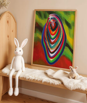 Abstract multicolored swirl with vibrant brush strokes