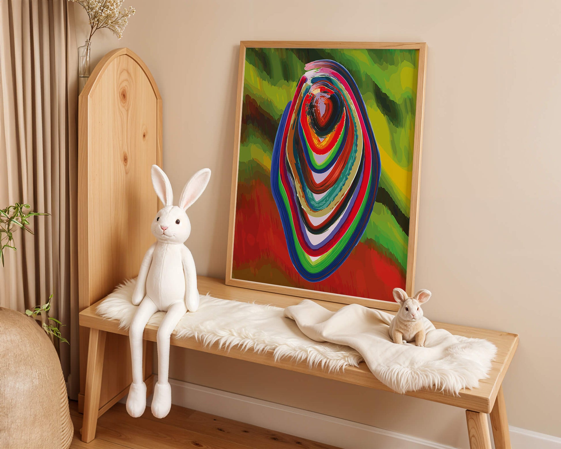 Abstract multicolored swirl with vibrant brush strokes