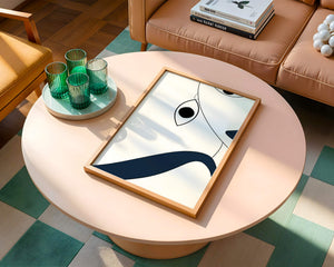 Abstract Minimalist Art with Geometric Shapes and Earring Detail - Mi tienda