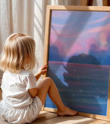 Dreamy Pastel Sky Reflecting on Sparkling Water Landscape