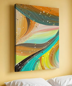 Abstract swirl of vibrant colors with dynamic lines