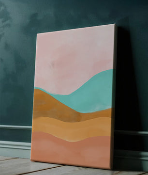 Abstract Landscape with Soft Colors and Flowing Hills