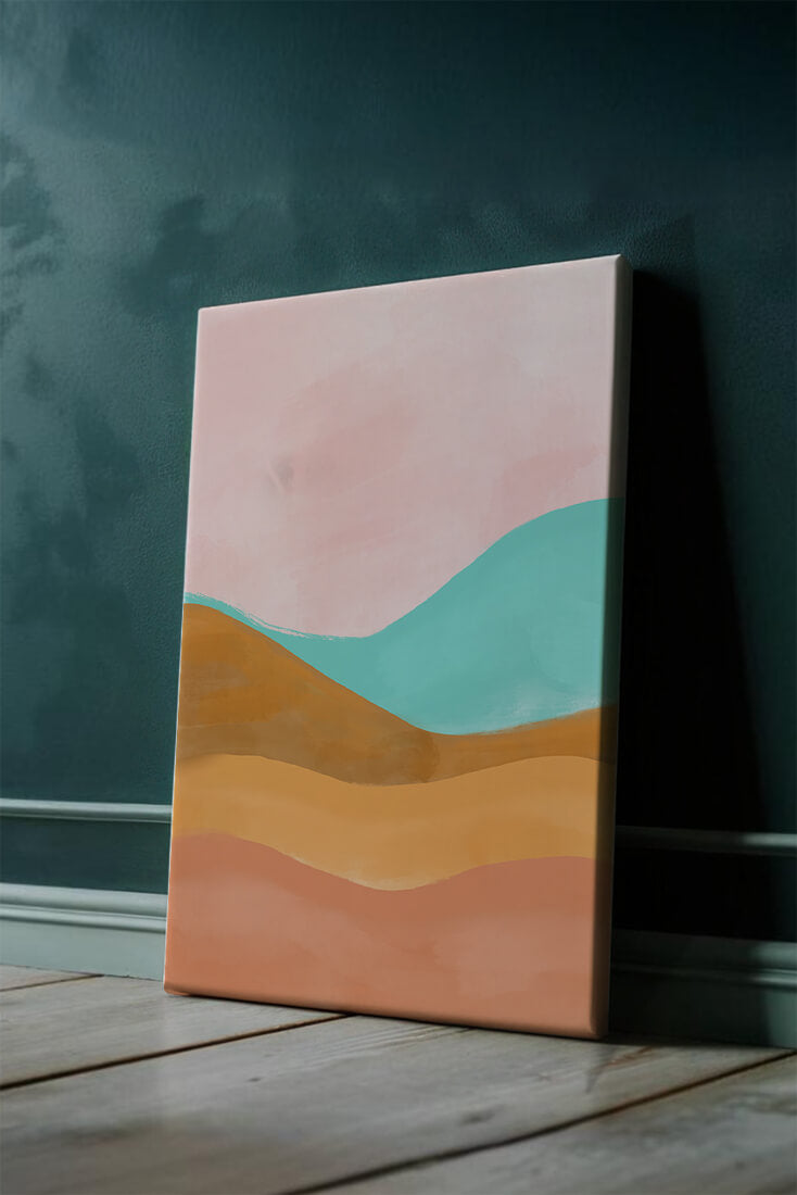 Abstract Landscape with Soft Colors and Flowing Hills