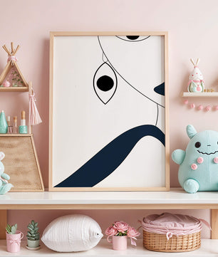 Abstract Minimalist Art with Geometric Shapes and Earring Detail - Mi tienda
