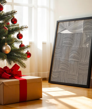Art géométrique abstrait avec des motifs courbes