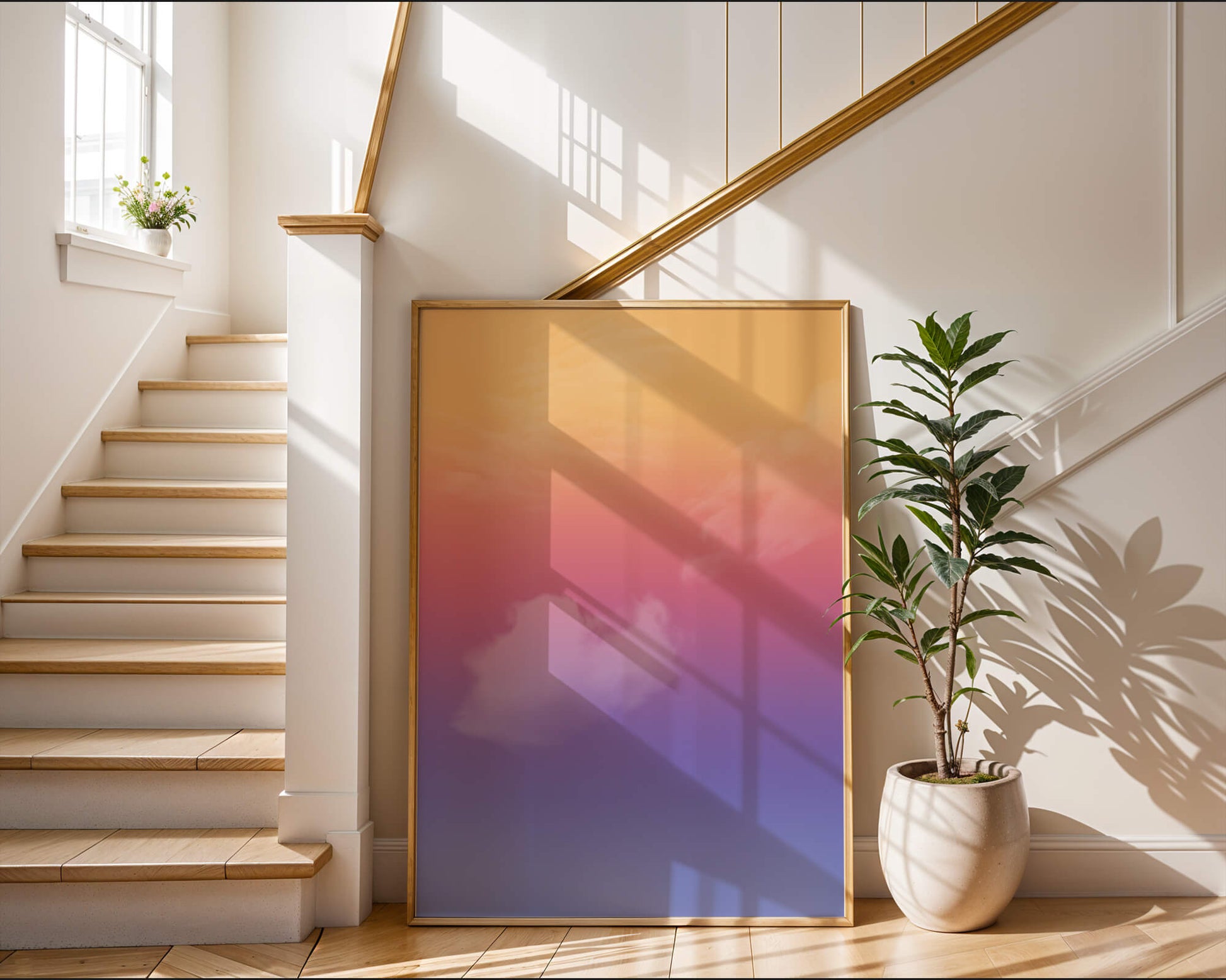 Pastel Sunset Sky with Soft Clouds and Gradient Hues