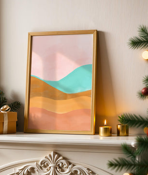 Abstract Landscape with Soft Colors and Flowing Hills