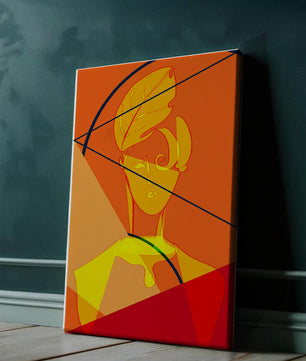 Abstract Portrait with Geometric Shapes and Bold Colors - Mi tienda