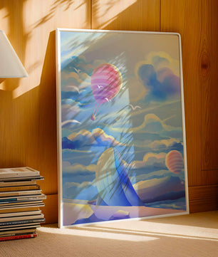 Majestic Whale and Hot Air Balloon in a Dreamy Sky - Mi tienda