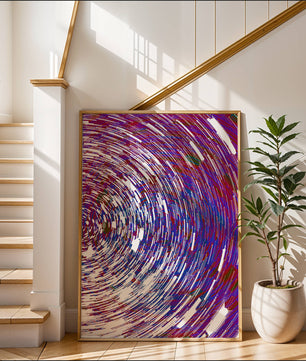 Dynamisches Spiralmuster mit lebendigen Farben