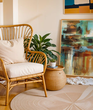 Abstract Colorful Brush Strokes Painting