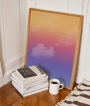 Pastel Sunset Sky with Soft Clouds and Gradient Hues