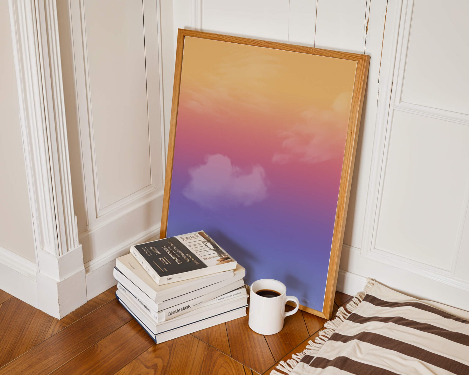 Pastel Sunset Sky with Soft Clouds and Gradient Hues