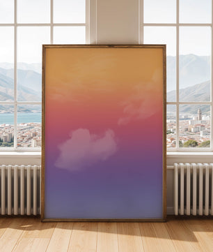 Pastel Sunset Sky with Soft Clouds and Gradient Hues