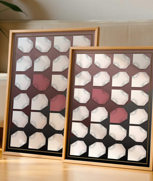 Contemporary Geometric Design with Red and White Sheets