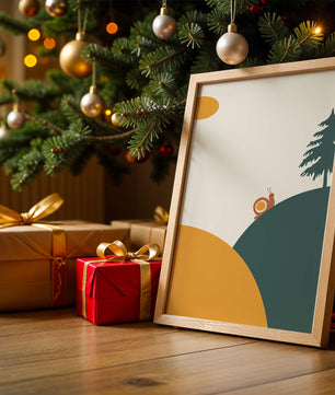 A Snail Climbing a Hill in Minimalist Nature Art - Mi tienda