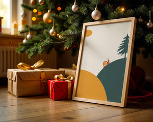 A Snail Climbing a Hill in Minimalist Nature Art - Mi tienda