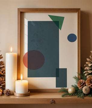 Abstract Geometric Composition with Overlapping Shapes - Mi tienda