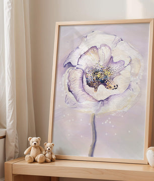 Elegant watercolor flower illustration with delicate pastel tones