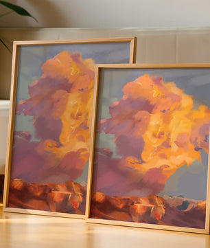 Vibrant sunset with dramatic clouds and rich colors