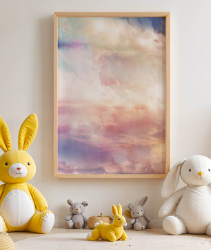 Dreamy Pastel Sky with Soft Clouds and Subtle Glow