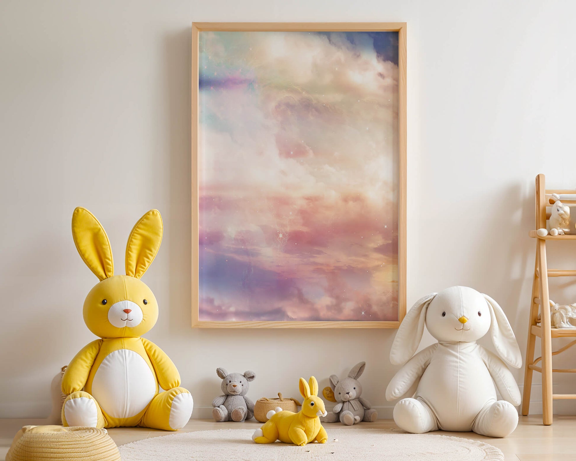Dreamy Pastel Sky with Soft Clouds and Subtle Glow