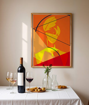 Abstract Portrait with Geometric Shapes and Bold Colors - Mi tienda