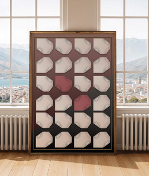 Contemporary Geometric Design with Red and White Sheets