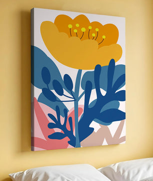 Illustration florale abstraite colorée au design botanique moderne