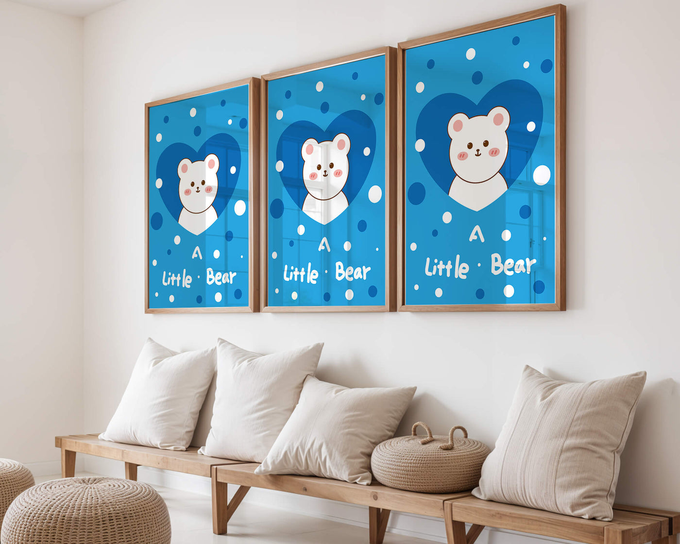 Adorable children's room decor featuring a cute bear design