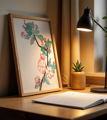 Elegant floral watercolor illustration with cherry blossom