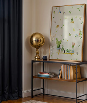Illustration décorative avec des plantes et des éléments chaleureux