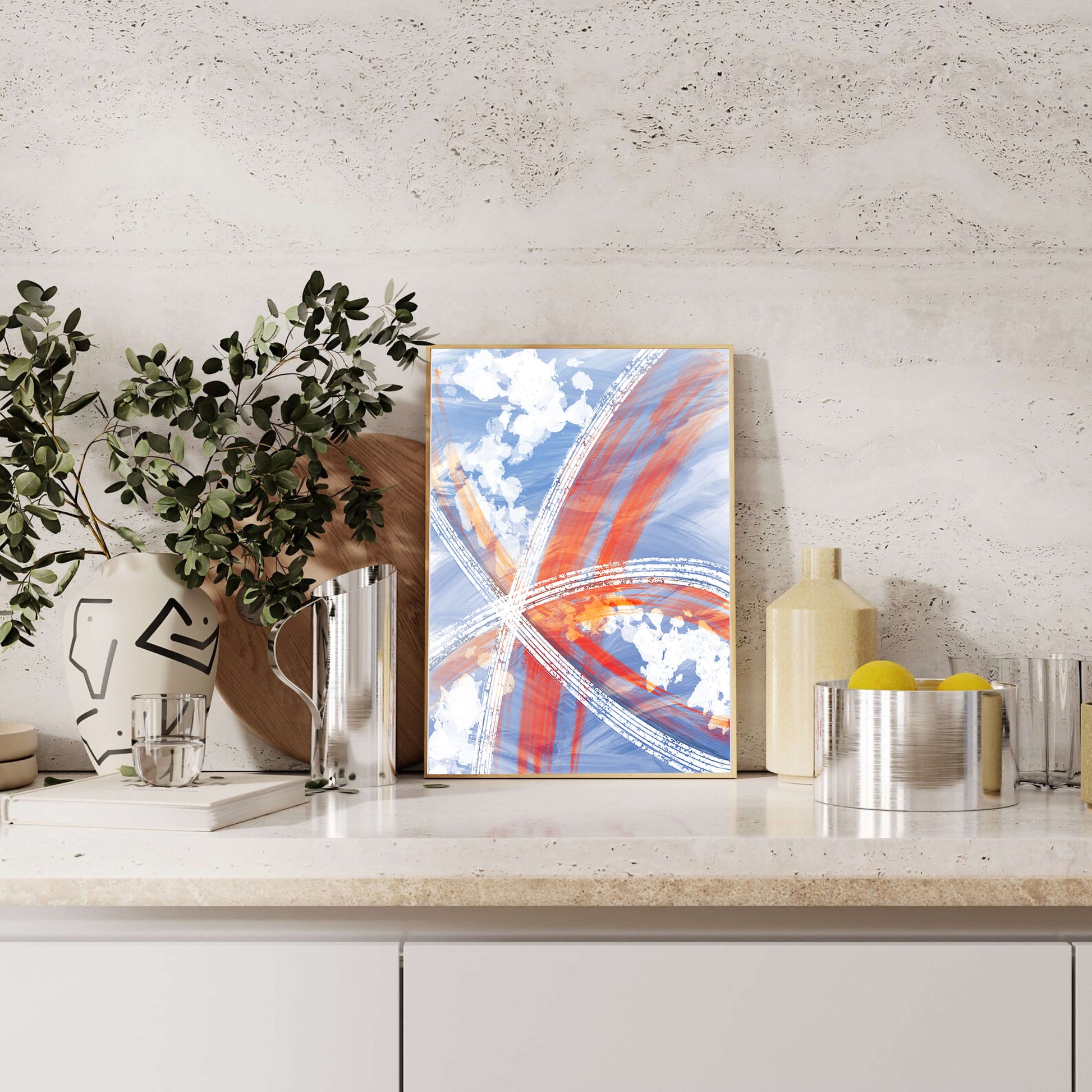 Abstract Expressionism with Dynamic Brushstrokes and Vivid Colors