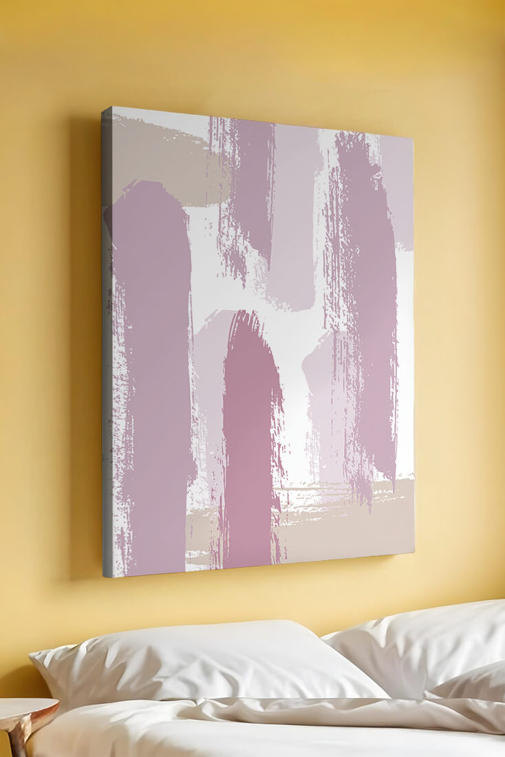 Patrón texturizado abstracto de pinceladas pastel en lavanda, rosa y crema