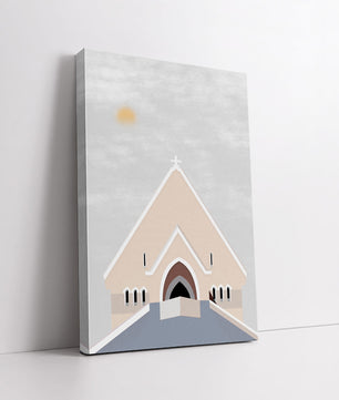 Minimalist Church Architecture with Soft Sunrise - Mi tienda