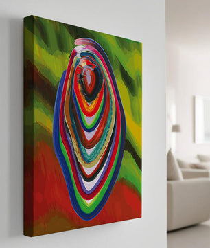 Abstract multicolored swirl with vibrant brush strokes