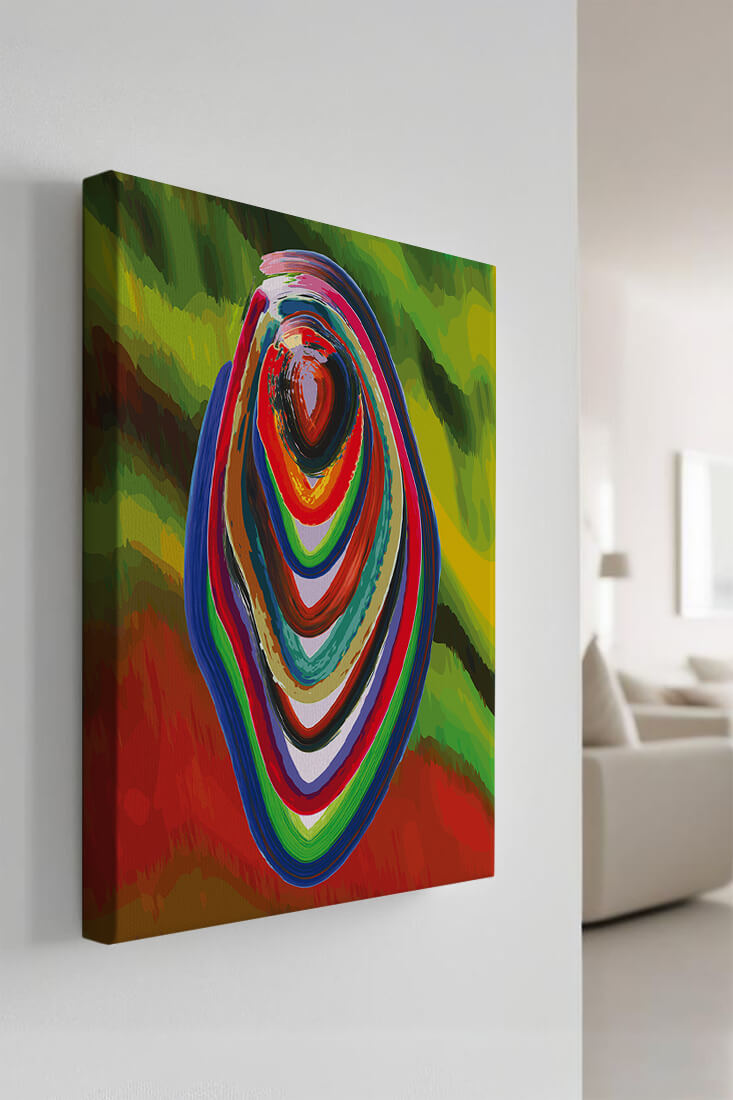 Abstract multicolored swirl with vibrant brush strokes