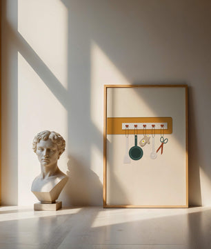 Kitchen Utensils Hanging on a Wall with Heart Hooks - Mi tienda