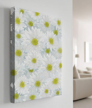 White Daisies Pattern with Yellow Centers