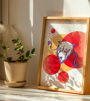 Abstract Mask with Artistic Colorful Background