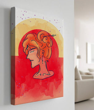 Abstract Portrait with Vibrant Colors and Artistic Flair