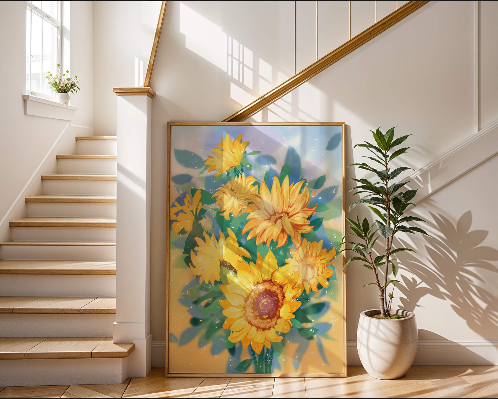 Sunflowers in Bright Sunlight