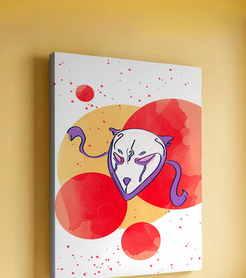 Abstract Mask with Artistic Colorful Background